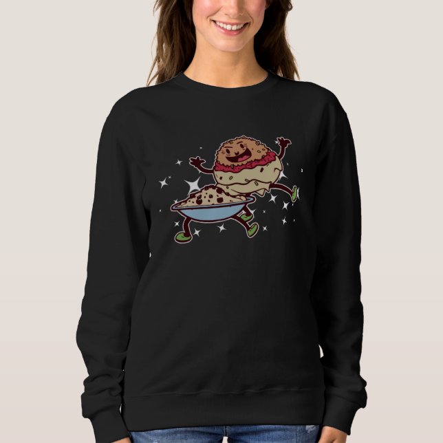 Falafel Dancing with Hummus Levantine Food Chef Sweatshirt (Vorderseite)