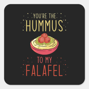 Falafel Hummus Quadratischer Aufkleber