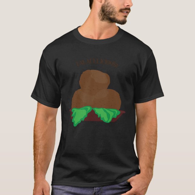 Falafelicious  Saying Hummus Levantine Falafel T-Shirt (Vorderseite)