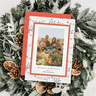 Falala Christmas Lights Holiday Foto Card Einladung