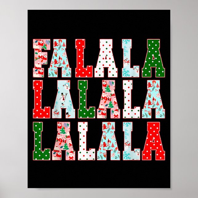 Falala Christmas Party Xmas Graphics Family Pajama Poster (Vorne)
