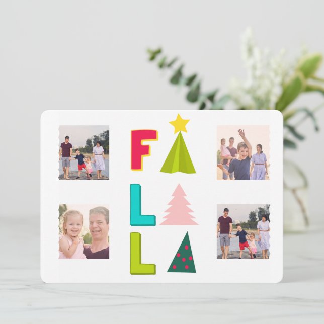 Falala Lama Feiertagskarte (Stehend Vorderseite)