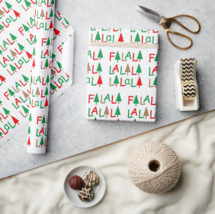 FaLaLa.. Weihnachtsbäume grün Geschenkpapier