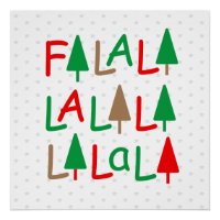 FaLaLa.. Weihnachtsbäume Grüne rote Schneeflocken