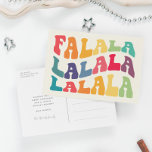 Falalala Groovy Wavy Bunte Weihnachten<br><div class="desc">FaLaLaLaLaLa Weihnachtskarte: ein Retro-Design,  mit einer wavy Vintagen Typografie und einer farbenfrohen Palette.</div>