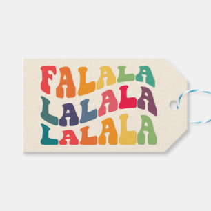 Falalala Groovy Wavy Bunte Weihnachten Geschenkanhänger