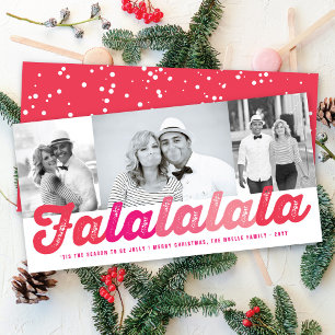 Falalala Pink Ombre Script Spaß Weihnachten 3 Foto