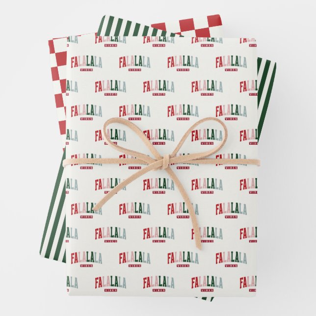 FALALALA VIBES Urlaub Geschenkpapier Set (Beispiel)