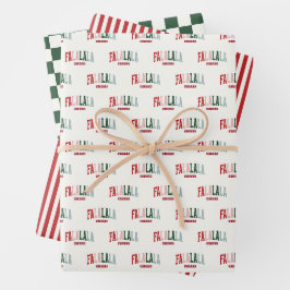 FALALALA VIBES Urlaub Geschenkpapier Set