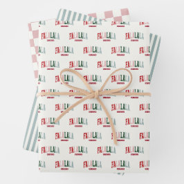 FALALALA VIBES Urlaub Geschenkpapier Set