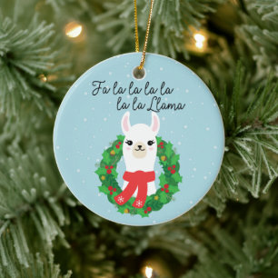 FaLaLaLaLa Llama Weihnachtsfest Keramik Ornament