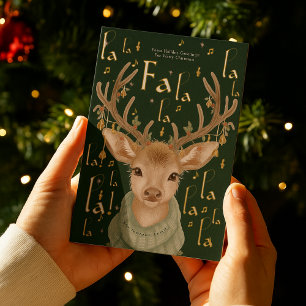 FaLaLaLaLaRatercolor Weihnachtsgrüße Folieneinladung