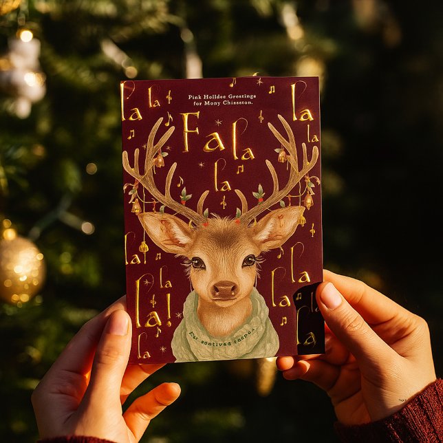 FaLaLaLaLaRatercolor Weihnachtsgrüße Folieneinladung (Von Creator hochgeladen)