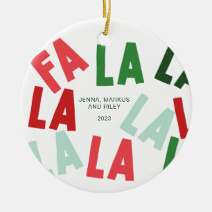 FaLaLaLaWeihnachten Keramik Ornament