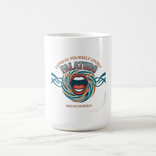 Falatudo Grafik-Langarmshirt Kaffeetasse