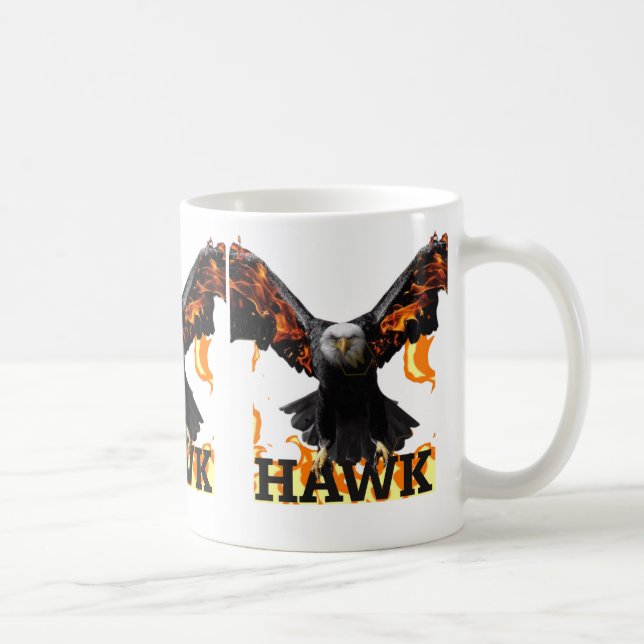 Falcon Art Mug – Bold Wildlife Bird of Prey Design Kaffeetasse (Rechts)
