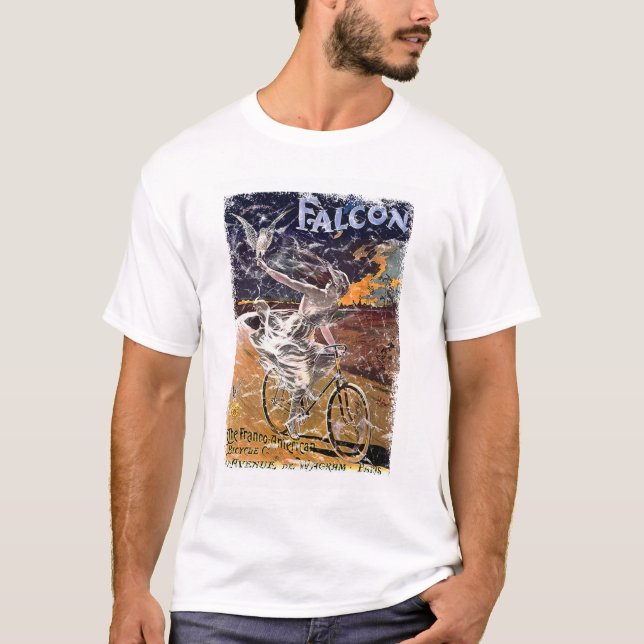 Falcon Bicycle - bekümmert T-Shirt (Vorderseite)