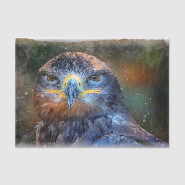 Falcon Bird Artwork Decoupage Seidenpapier (Vorderseite)