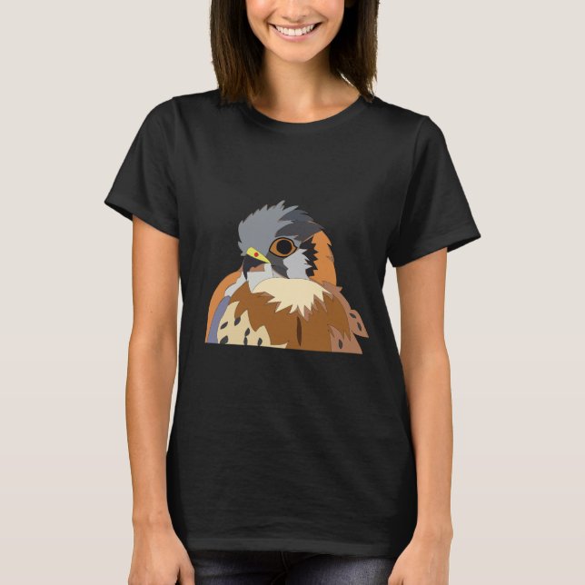 Falcon Bird Illustration T-Shirt (Vorderseite)