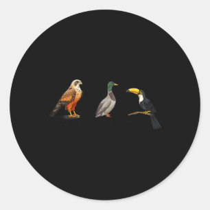 Falcon Duck Toucan Birds Subtile Anti Trump 1 Runder Aufkleber