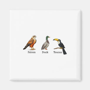 Falcon Duck Toucan Vögel Subtil Anti Trump Magnet
