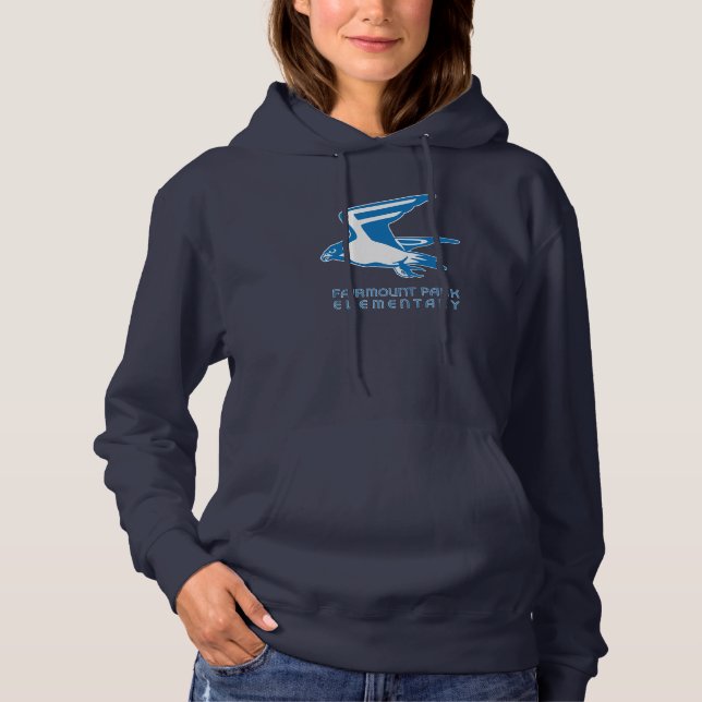 Falcon Fleece Hood mit Light Blue Graphic Hoodie (Vorderseite)