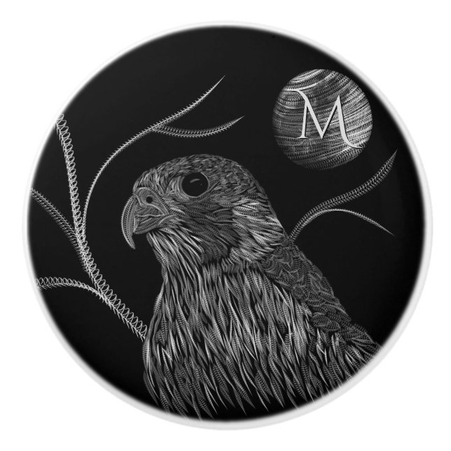 Falcon Full Moon Monogram Black Keramikknauf (Vorderseite)