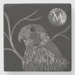 Falcon Full Moon Monogram Black Steinuntersetzer