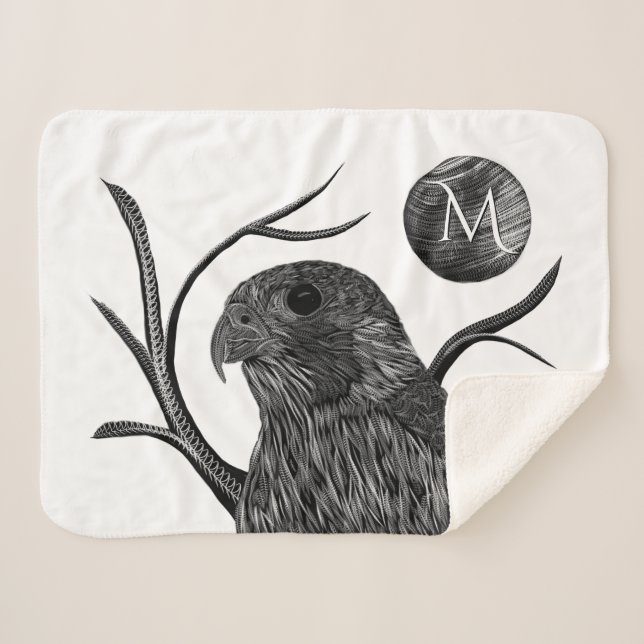 Falcon Full Moon Monogram Sherpadecke (Vorderseite (Horizontal))