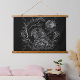 Falcon Full Moon Wandteppich Mit Holzrahmen