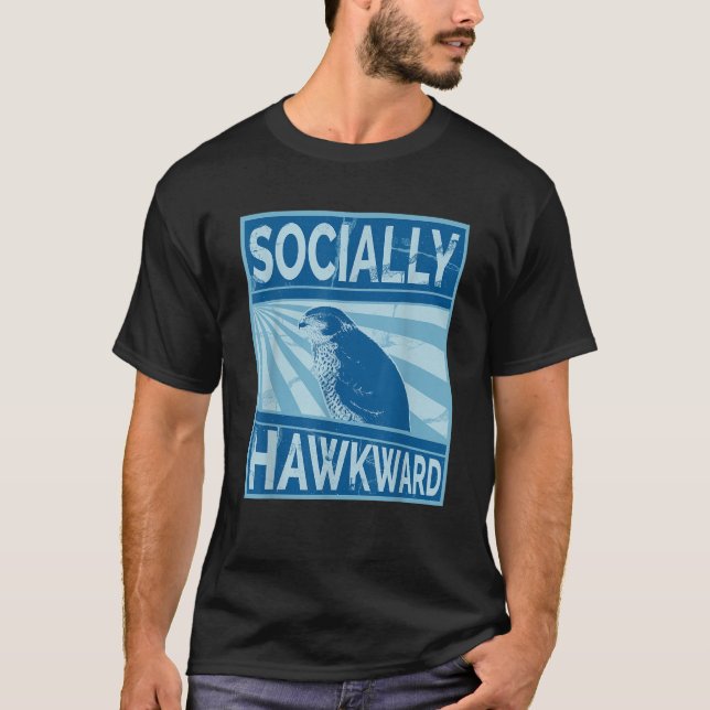 Falcon Hawk Socially Hawkward T-Shirt (Vorderseite)