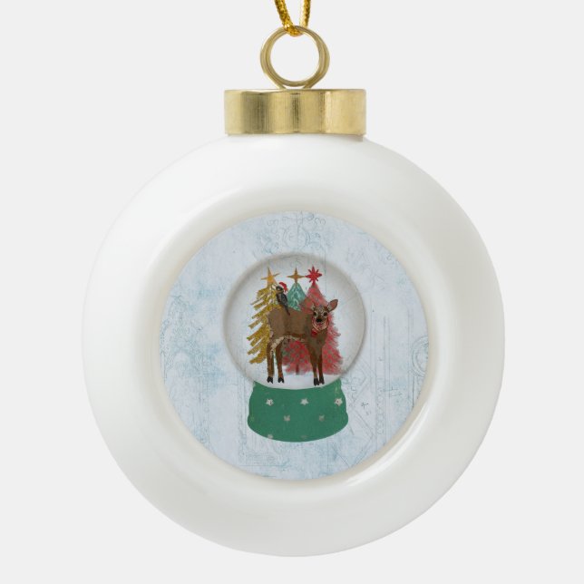 FALCON SNOW GLOBE KERAMIK Kugel-Ornament (Vorderseite)