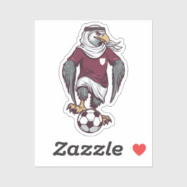 Falcon Striker with Traditional Headscarf Aufkleber
