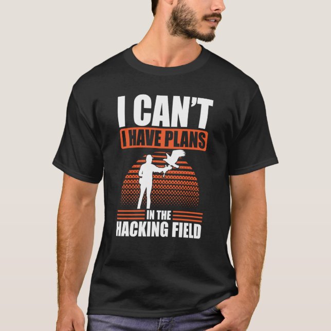 Falconer Falcon Hunter Falconer Tracker Duck Hunte T-Shirt (Vorderseite)