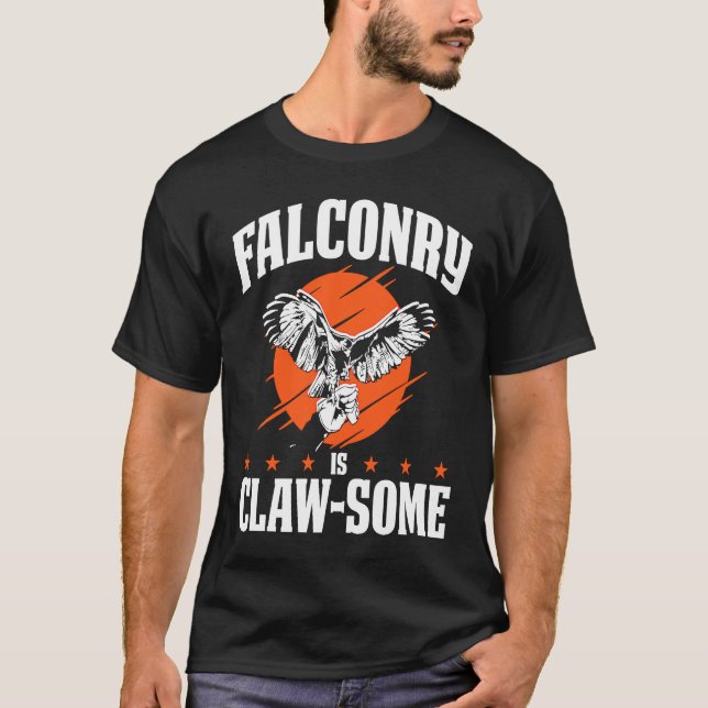 Falconer Falcon Hunter Falconer Tracker Duck Hunte T-Shirt (Vorderseite)