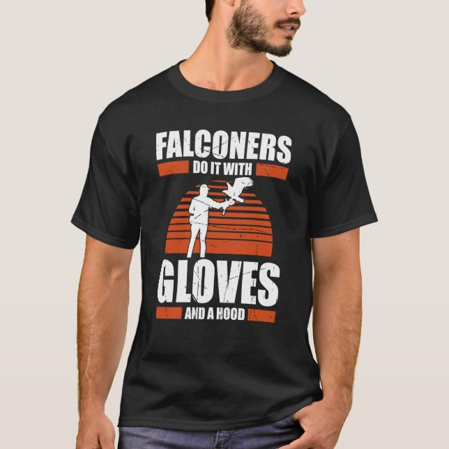 Falconer Falcon Hunter Falconer Tracker Ente Hunte T-Shirt (Vorderseite)