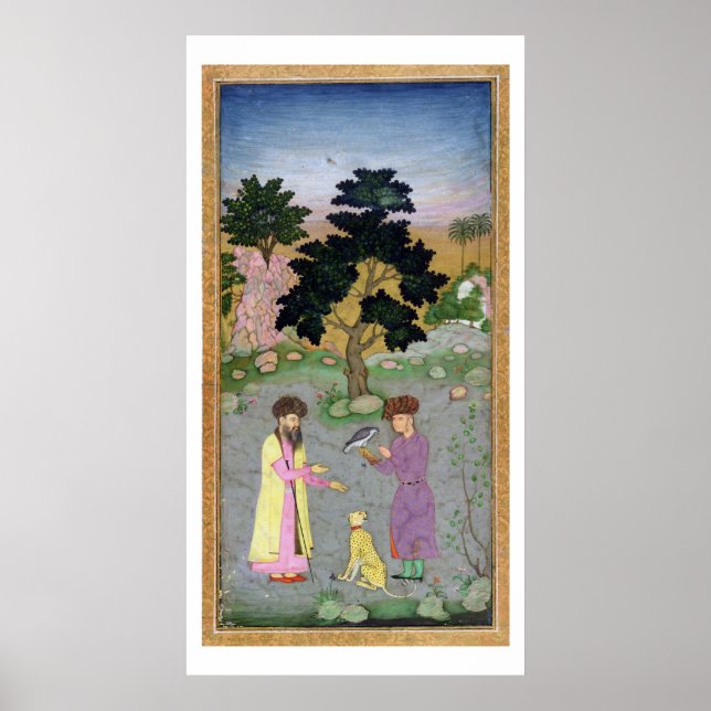 Falconer mit Begleiter und Begleiter Cheetah, aus Poster (Vorne)