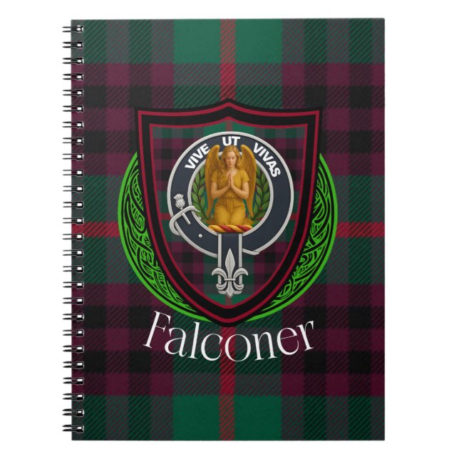 Falconer Scottish Clan Tartan & Crest Notizblock (Vorderseite)