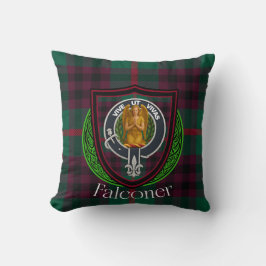 Falconer Scottish Clan Tartan & Wappen Kissen