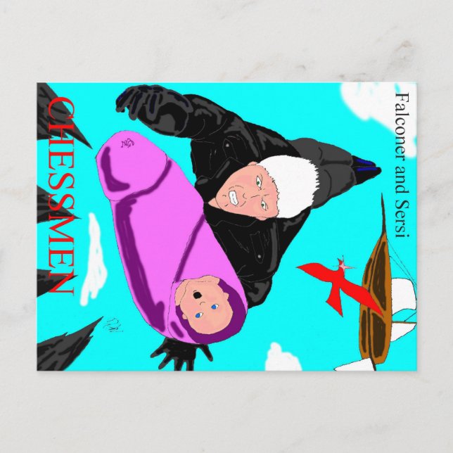 Falconer und Sersi Postcard Postkarte (Vorderseite)