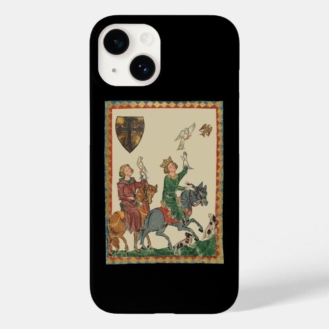 Falconry, 14th Century Codex Manesse Case-Mate iPhone Hülle (Rückseite)