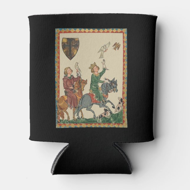 Falconry, 14th Century Codex Manesse Dosenkühler (Vorderseite)