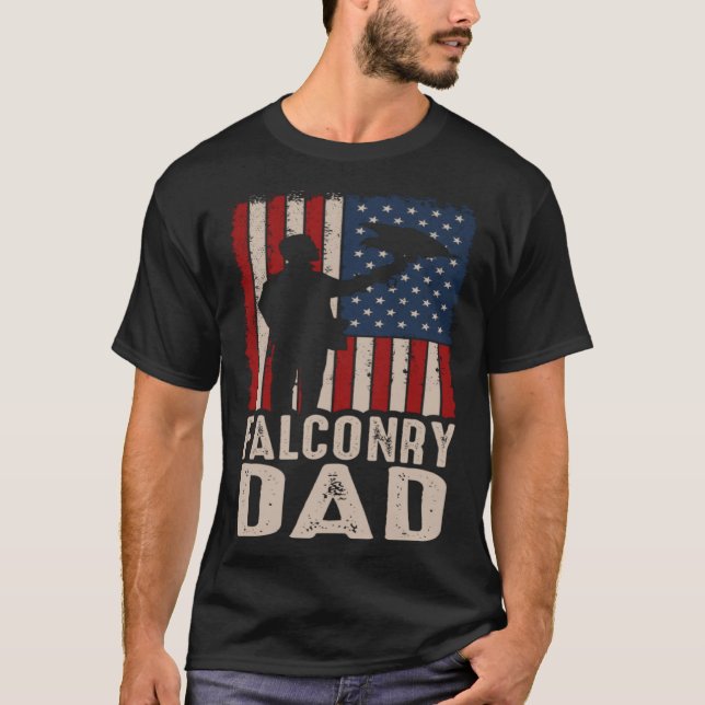 Falconry Dad Falconer Hawker Falcon  Hawking Exper T-Shirt (Vorderseite)