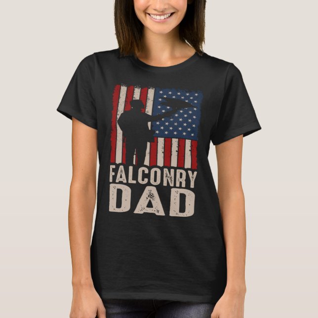 Falconry Dad Falconer Hawker Falcon  Hawking Exper T-Shirt (Vorderseite)