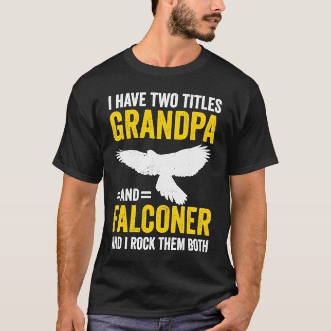 Falconry Grandpa and Falconer T-Shirt (Vorderseite)