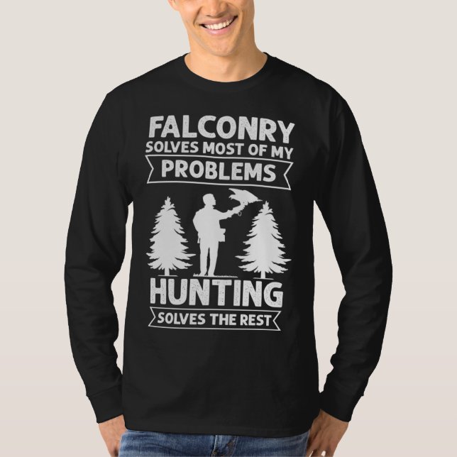 Falconry  Hunting Expert Falconer Hawker Falcon Ha T-Shirt (Vorderseite)