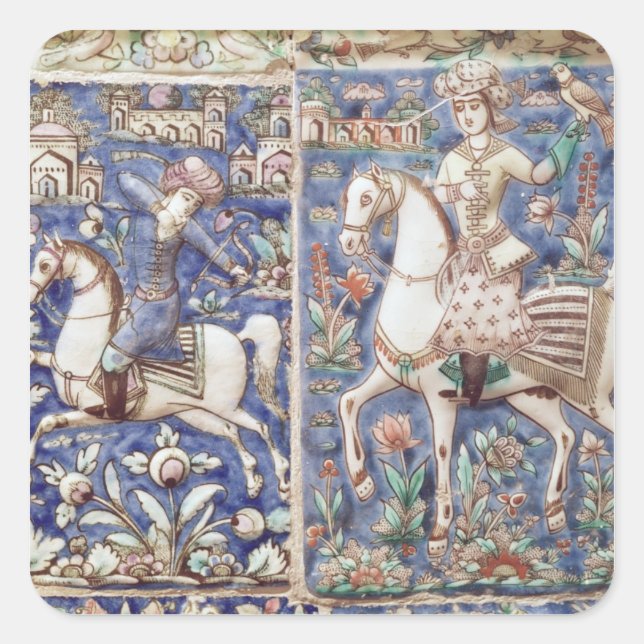 Falconry Quadratischer Aufkleber (Vorderseite)