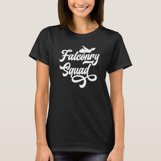 Falconry Squad Falcon Jagd Meister Falconer T-Shirt (Vorderseite)