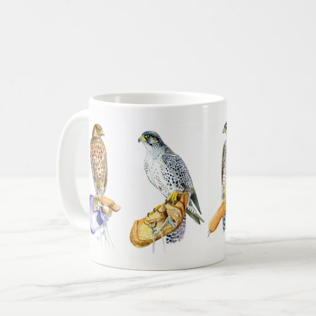 Falconry-Tasse Kaffeetasse (Vorderseite Links)