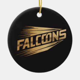 Falcons Golden Speed-Typografie-Design Keramik Ornament